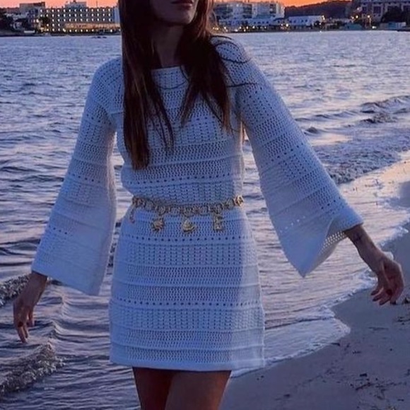 Zara LOVE CHARM GOLD BELT size 32 - Picture 5 of 11